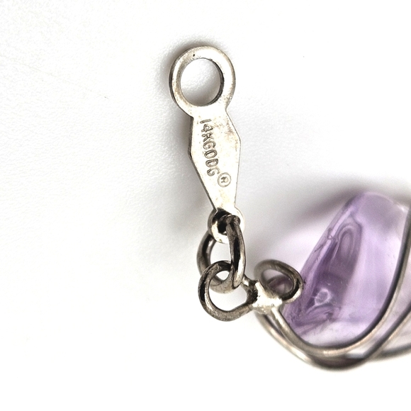 ๐ข3/$19๐ข Amethyst 14KGODG Wire Wrapped Bracelet Small Size 6.75 Inches - Picture 8 of 8
